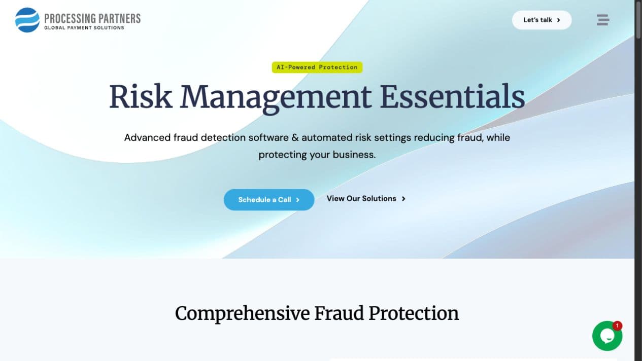 Processing Partners enterprise risk-management controls